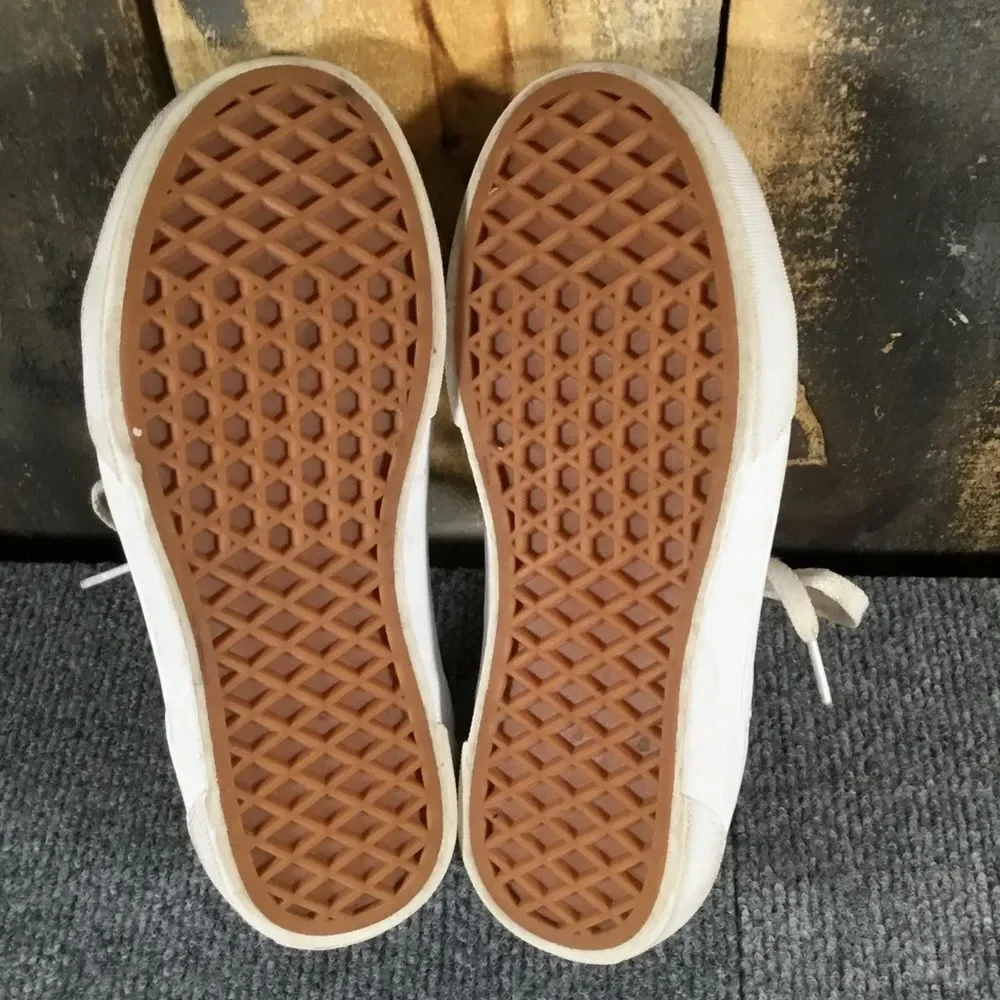 Vans white leather sneakers kids/youth size 2